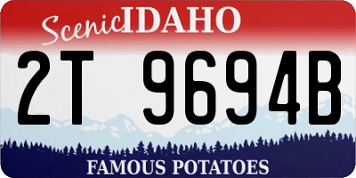 ID license plate 2T9694B