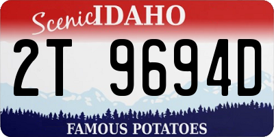 ID license plate 2T9694D