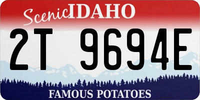 ID license plate 2T9694E