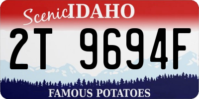 ID license plate 2T9694F