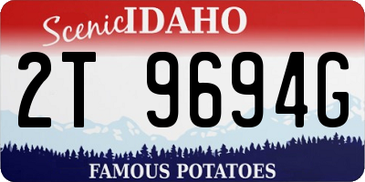 ID license plate 2T9694G