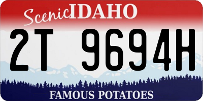 ID license plate 2T9694H