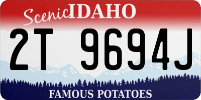 ID license plate 2T9694J