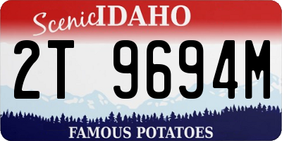 ID license plate 2T9694M