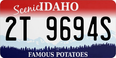 ID license plate 2T9694S