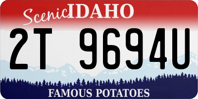 ID license plate 2T9694U