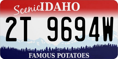 ID license plate 2T9694W