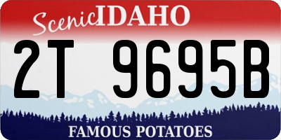 ID license plate 2T9695B