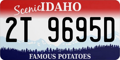 ID license plate 2T9695D