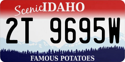 ID license plate 2T9695W