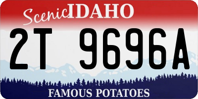 ID license plate 2T9696A