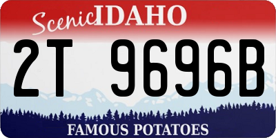 ID license plate 2T9696B