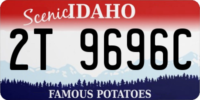 ID license plate 2T9696C