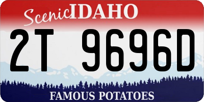 ID license plate 2T9696D