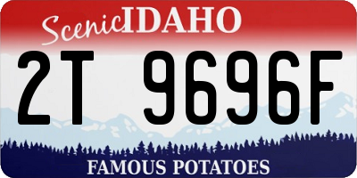 ID license plate 2T9696F