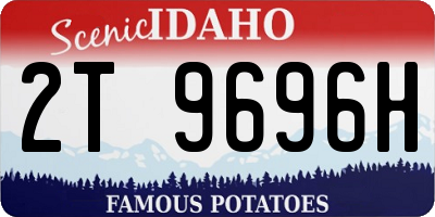 ID license plate 2T9696H