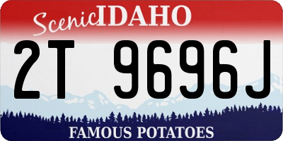 ID license plate 2T9696J