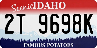 ID license plate 2T9698K