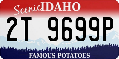 ID license plate 2T9699P