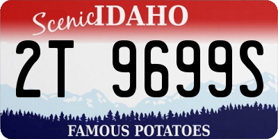 ID license plate 2T9699S