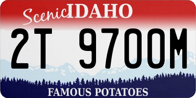 ID license plate 2T9700M