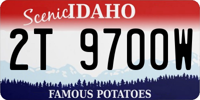 ID license plate 2T9700W