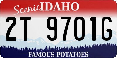 ID license plate 2T9701G