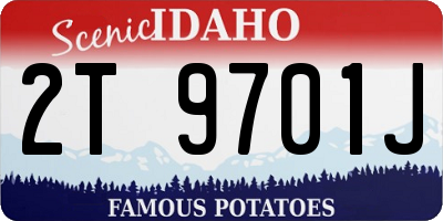 ID license plate 2T9701J