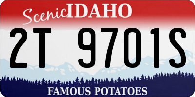 ID license plate 2T9701S