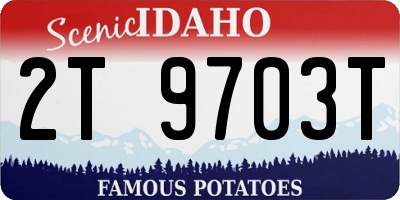 ID license plate 2T9703T