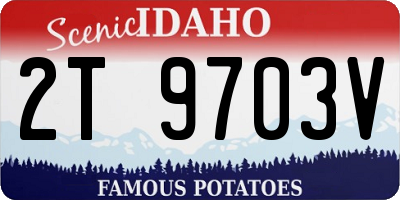 ID license plate 2T9703V