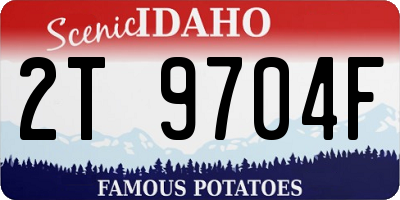 ID license plate 2T9704F