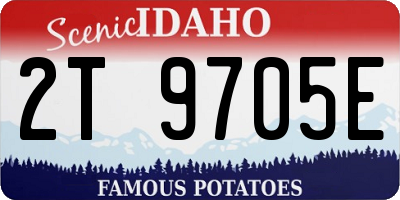 ID license plate 2T9705E