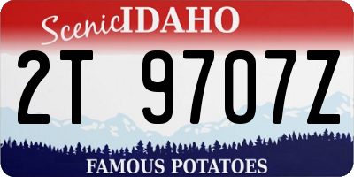 ID license plate 2T9707Z