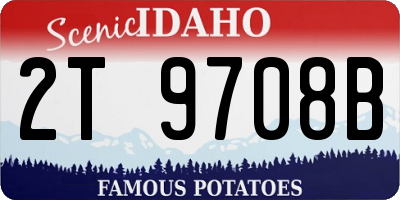 ID license plate 2T9708B