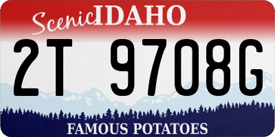 ID license plate 2T9708G