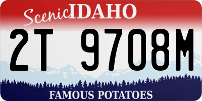 ID license plate 2T9708M