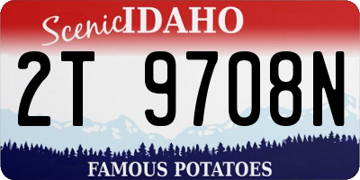 ID license plate 2T9708N