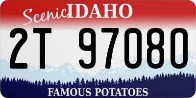 ID license plate 2T9708O