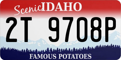 ID license plate 2T9708P