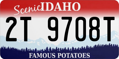 ID license plate 2T9708T