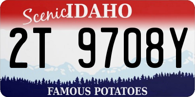 ID license plate 2T9708Y