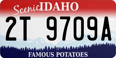 ID license plate 2T9709A