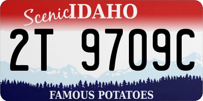 ID license plate 2T9709C