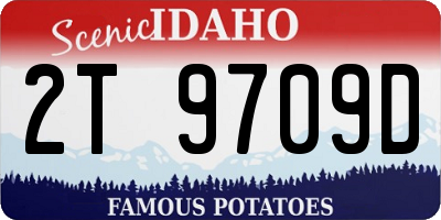 ID license plate 2T9709D