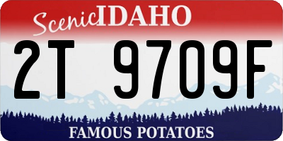 ID license plate 2T9709F