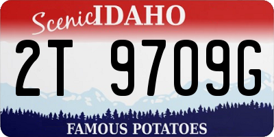 ID license plate 2T9709G