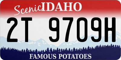 ID license plate 2T9709H