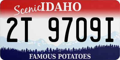 ID license plate 2T9709I