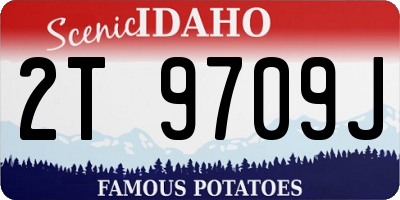 ID license plate 2T9709J